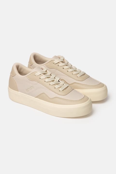 Paneled Faux Leather Sneakers