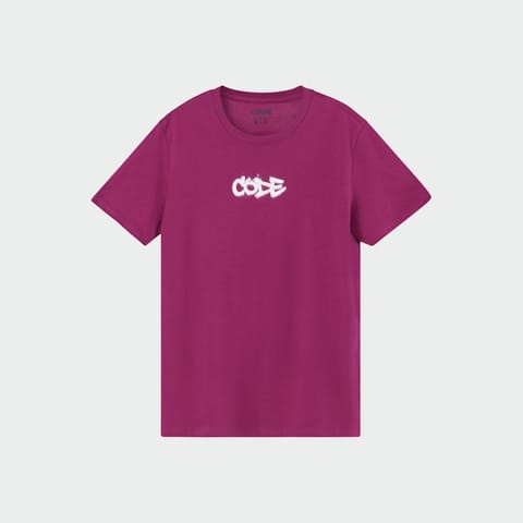 Code Mens Grafitti Splatter Graphic Tee Purple