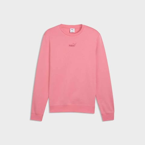 Puma Mens Essentials Small No 1 logo Centered Crew Top Pink