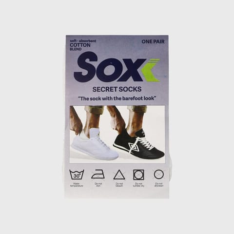 Sox Single Invisible Towel Sock Black