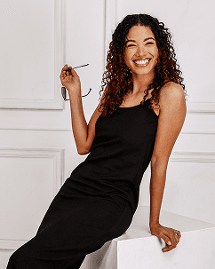 Ribbed Maxi Slip Dress Black
