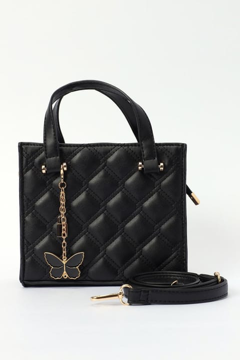 Embossed Monogram Epoxy Flower Charm Tote Bag - Beige