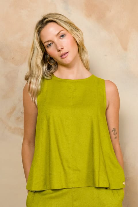 High Neck A-Line Top