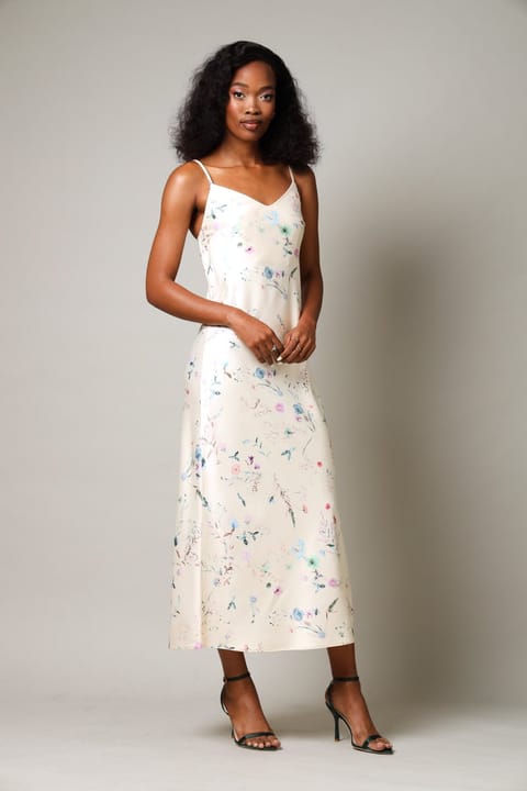 Sleeveless Floral Slip Dress - Multi