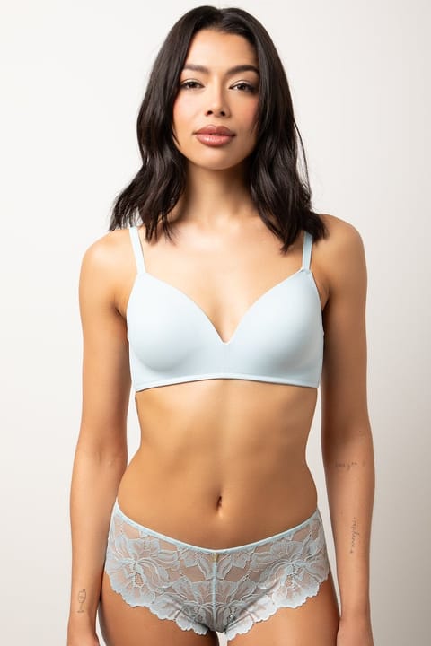 2 Pack Padded Wire Free Bra Navy And Blue