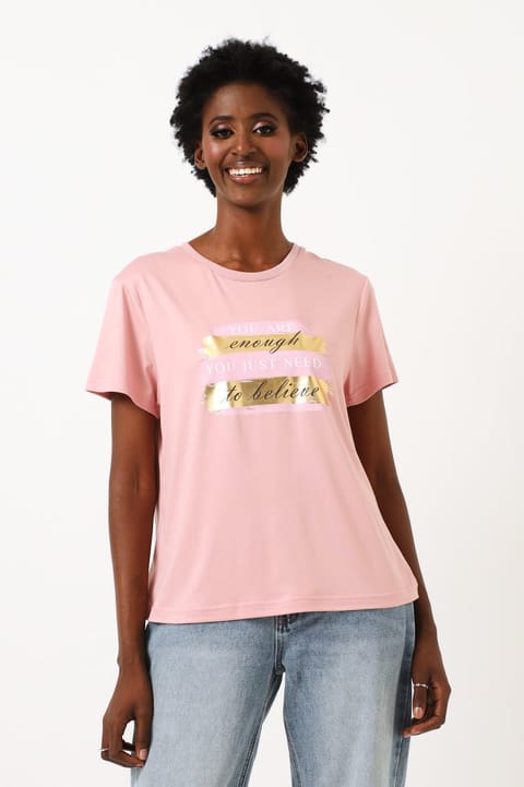 You Are Enough Screen Tee - Pink