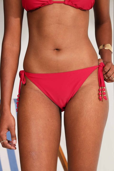 Bikini Bottom With Trim - Cerise