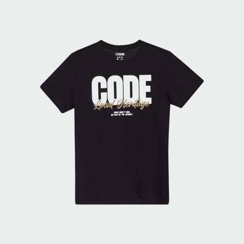 Code Mens Local Heritage Script Graphic Tee Black