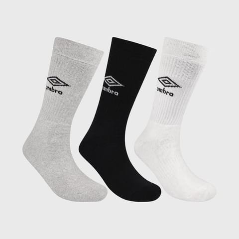 Umbro 3 Pack Diamond Crew Socks White