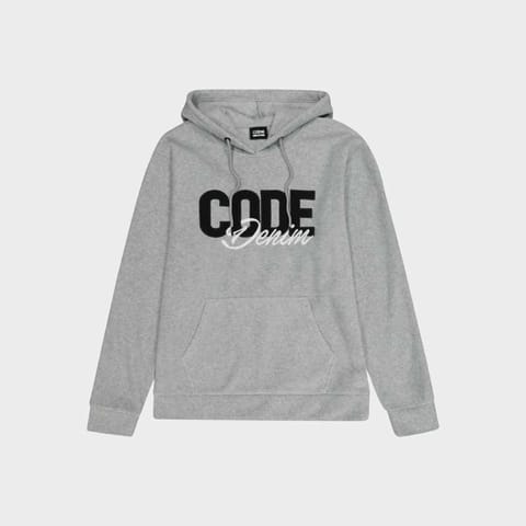 Code Mens Polarfleece Hoodie Grey
