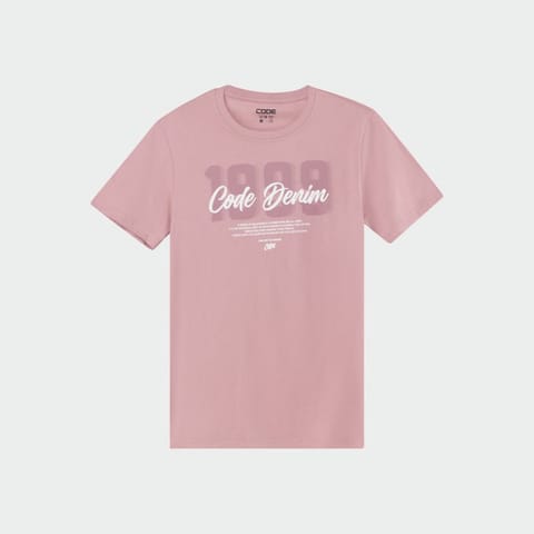 Code Mens Halftone 1999 Graphic Tee Pink